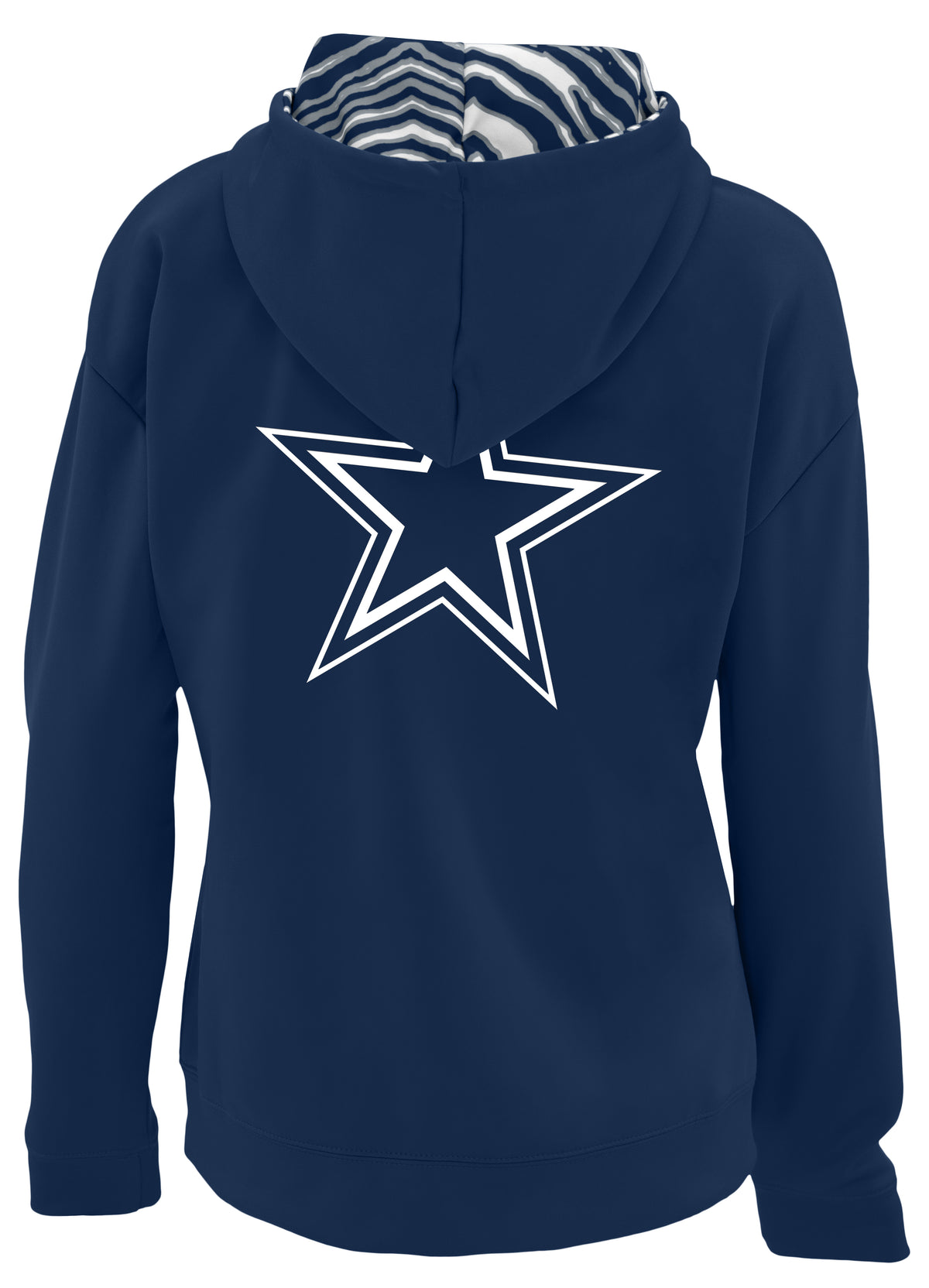 Zubaz NFL Women's 3 Color Zebra Liner Full Zip Hoodie, Dallas Cowboys - view 2