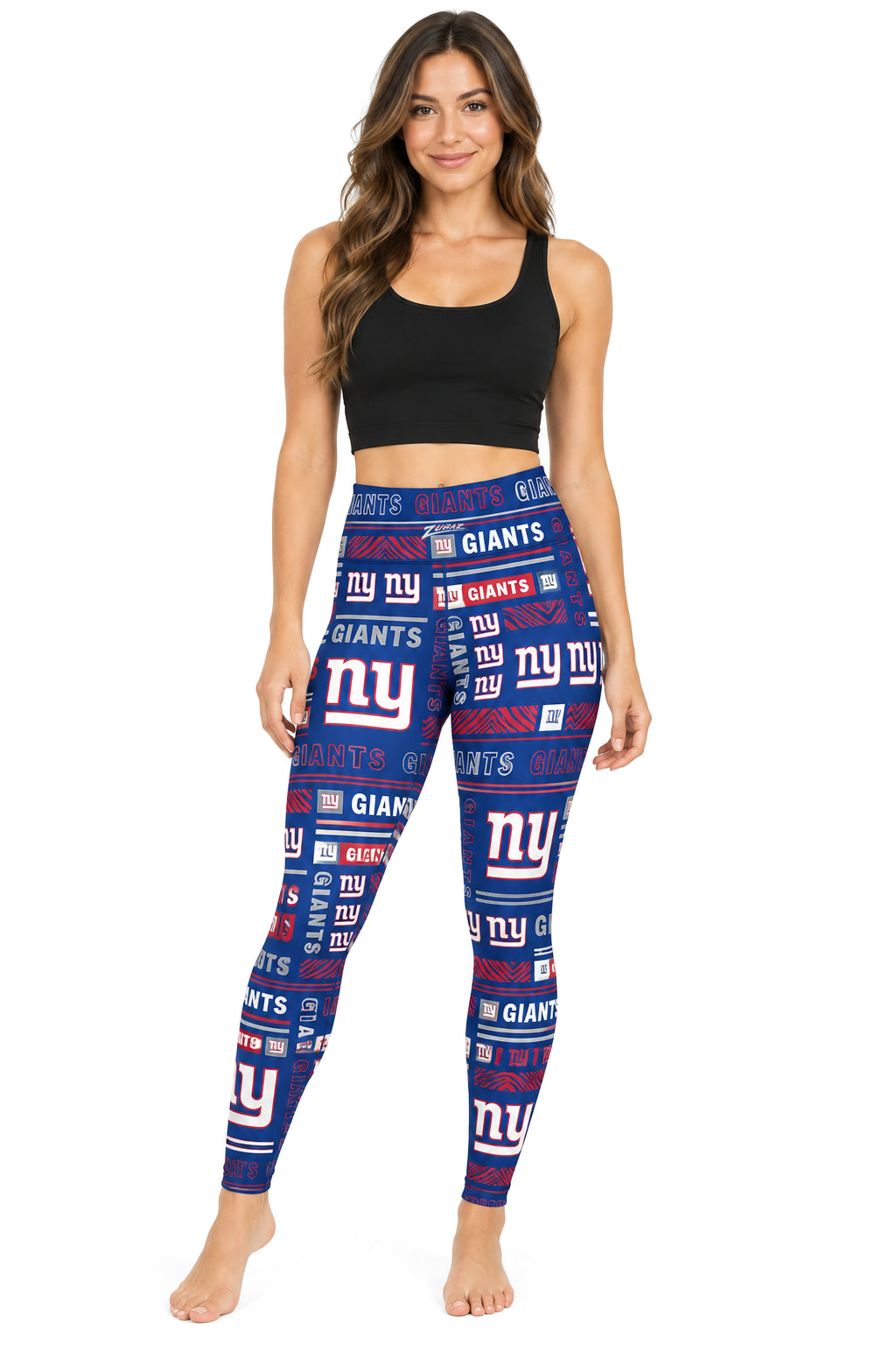 Zubaz NFL Women's Column Leggings, New York Giants