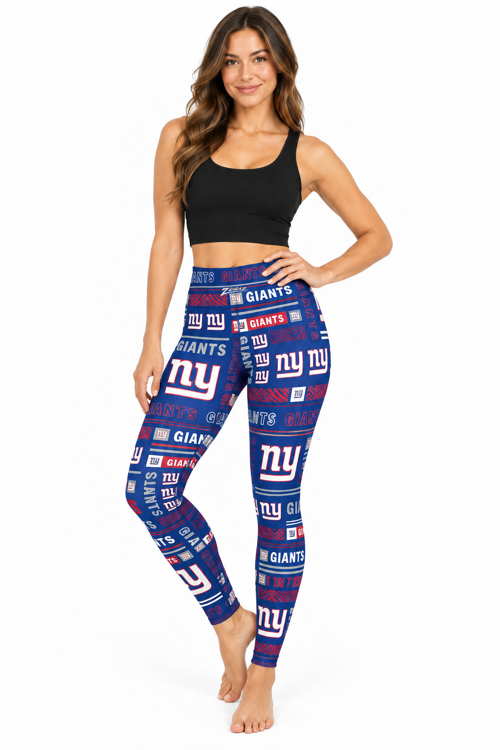 Zubaz NFL Women's Column Leggings, New York Giants