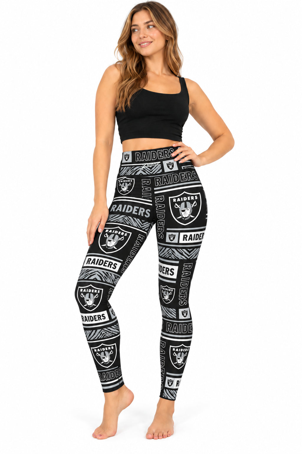 Zubaz NFL Women's Column Leggings, Las Vegas Raiders