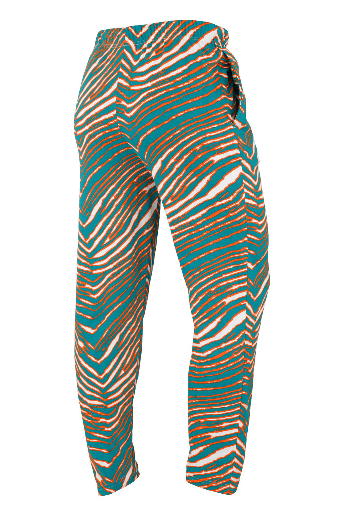 Zubaz NFL Miami Dolphins Adult Unisex 3 Color Classic Zebra Z88 Screen-Printed Logo Pants