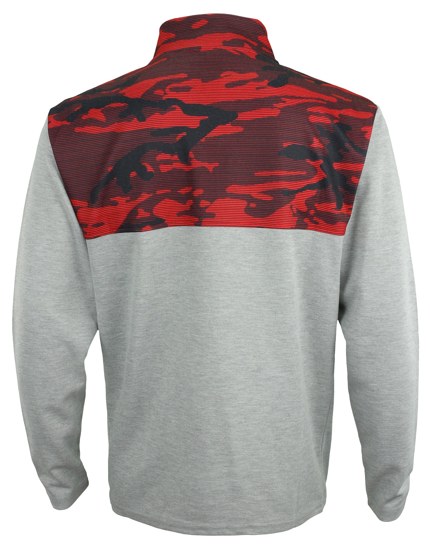 Zubaz Men's NFL Kansas City Chiefs 1/4 Zip Fleece Pullover with Camo Lines