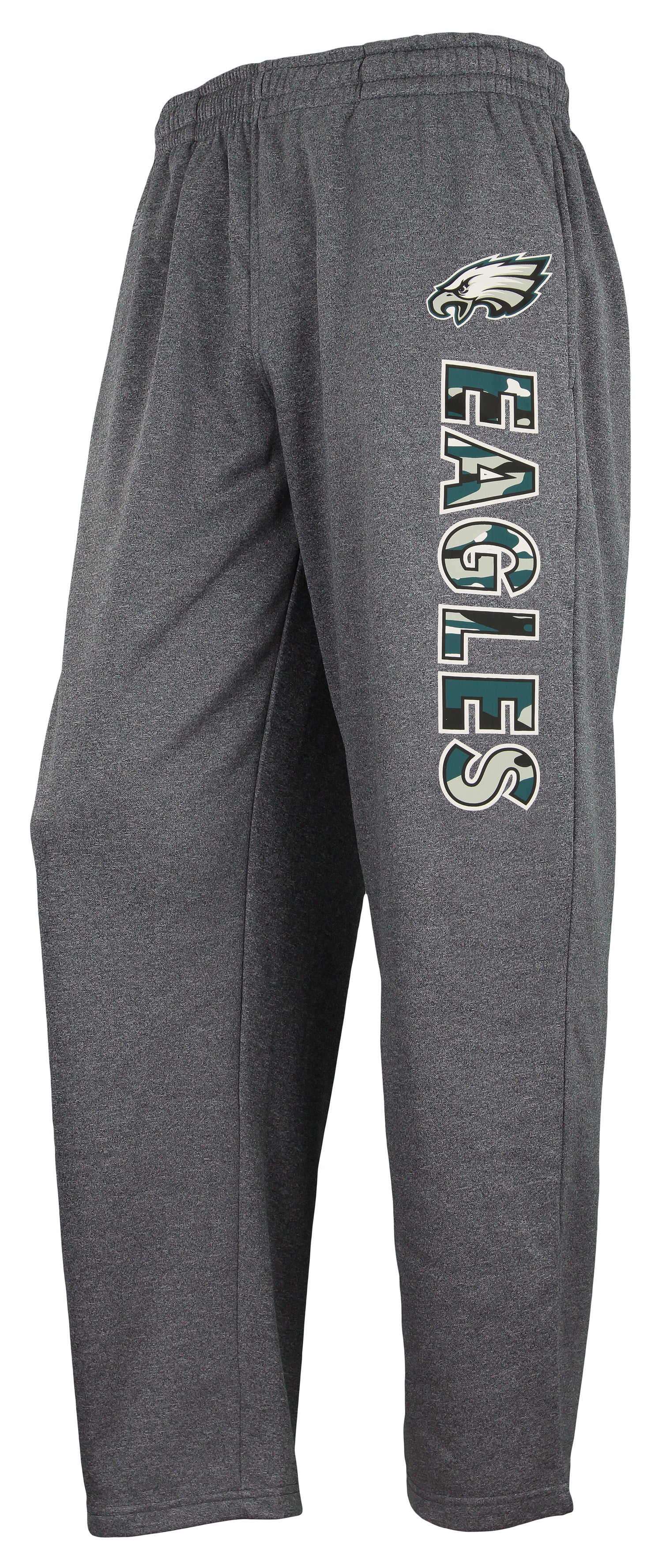 Zubaz NFL Men's Philadelphia Eagles Poly Fleece Dark Heather Gray Sweatpants