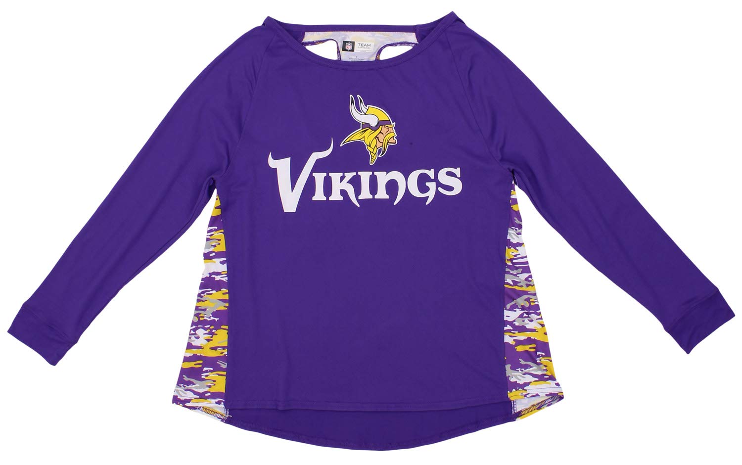 Zubaz Women's NFL Minnesota Vikings Racer Back Shirt Top