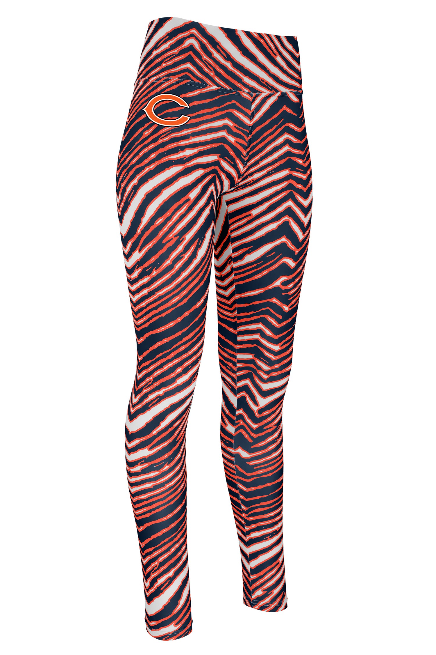 Zubaz NFL Women's Basic Zebra Print Legging, Chicago Bears