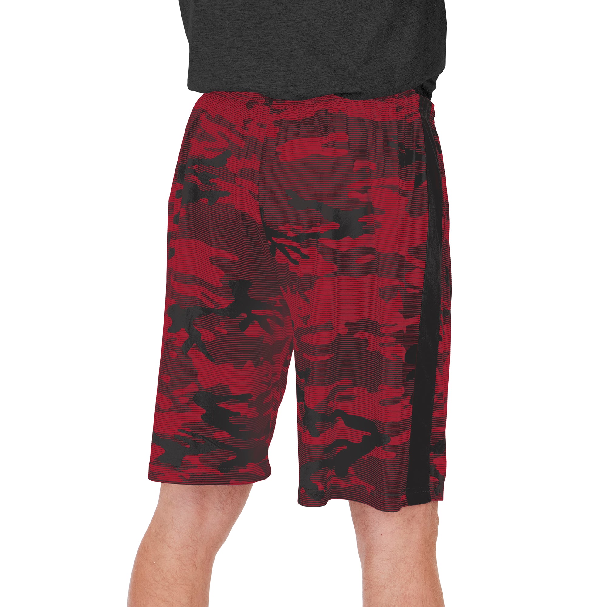 Zubaz Men's NFL Atlanta Falcons Lightweight Camo Lines Shorts with Logo