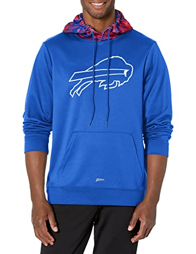 Zubaz NFL Men's Buffalo Bills Team Color Camo Back Panel Hoodie