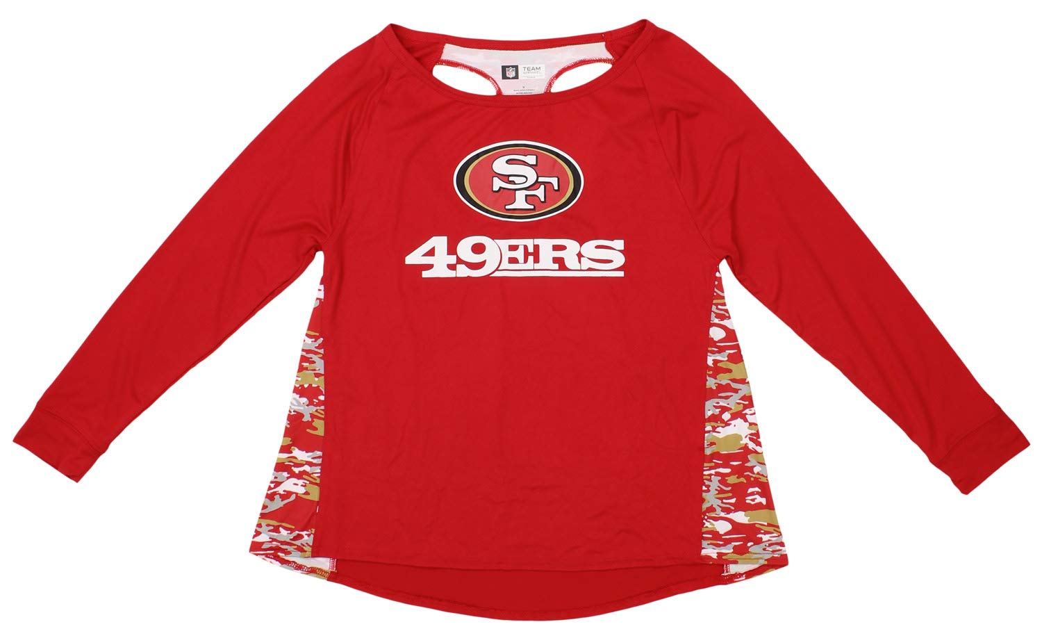 Zubaz Women's NFL San Francisco 49ers Racer Back Shirt Top