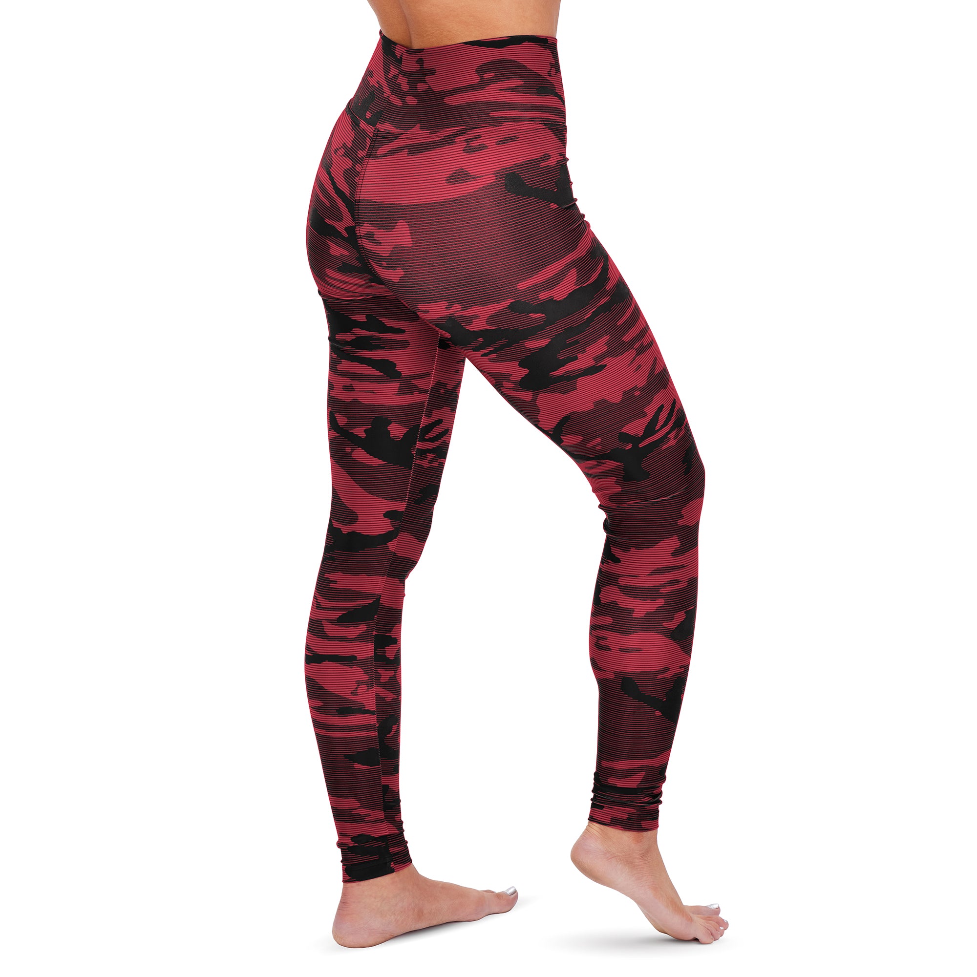 Zubaz NFL Women's Arizona Cardinals Marled Camo Lines Leggings