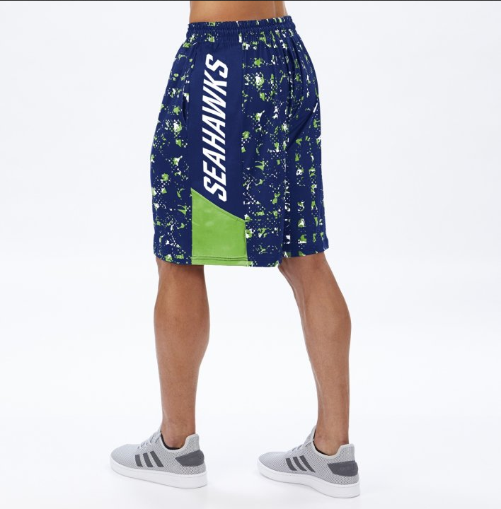 Zubaz NFL Men's Seattle Seahawks Color Grid Shorts