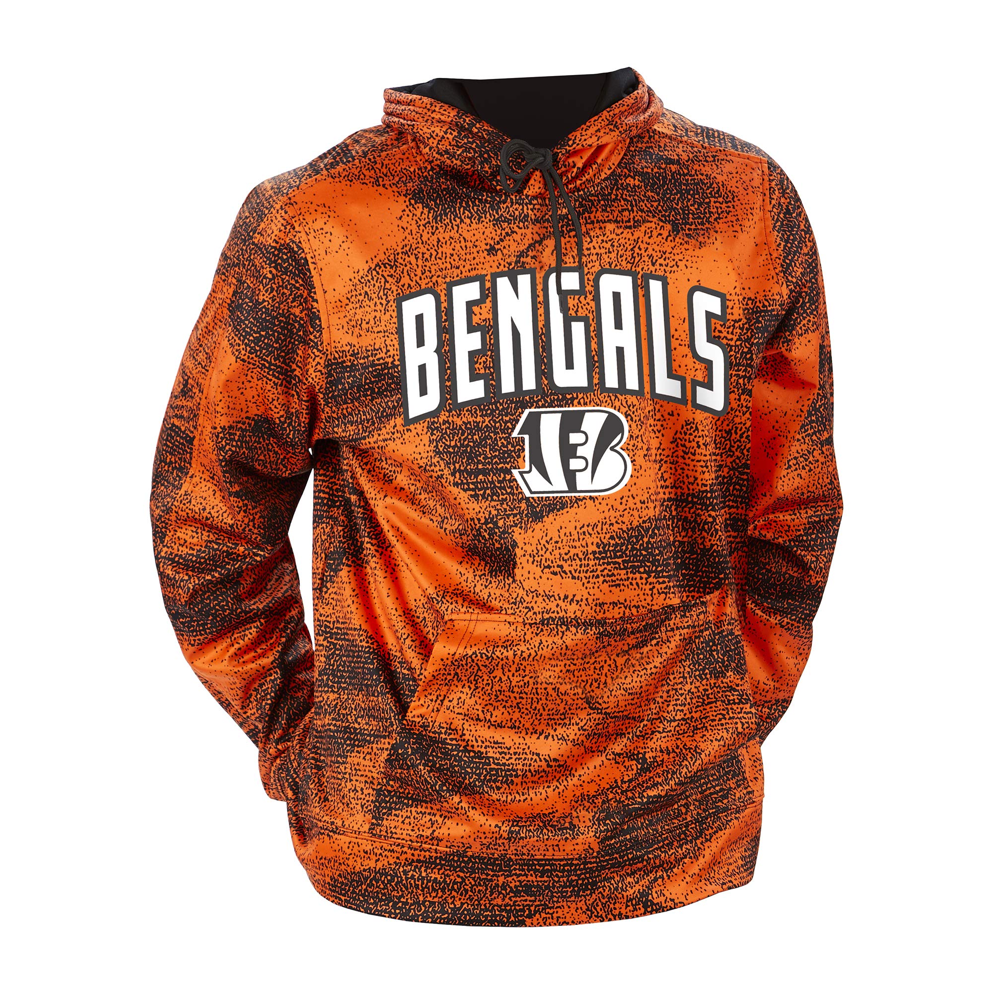 Officially Licensed Zubaz Men's NFL Static Hoodie, Cincinnati Bengals