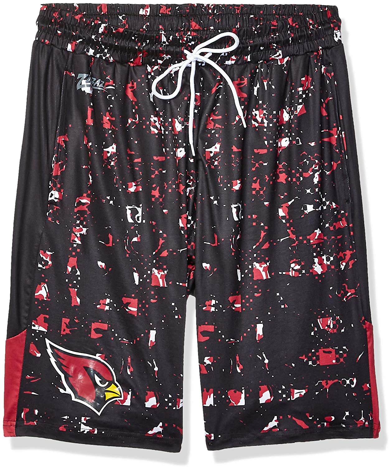 Zubaz NFL Men's Arizona Cardinals Color Grid Shorts