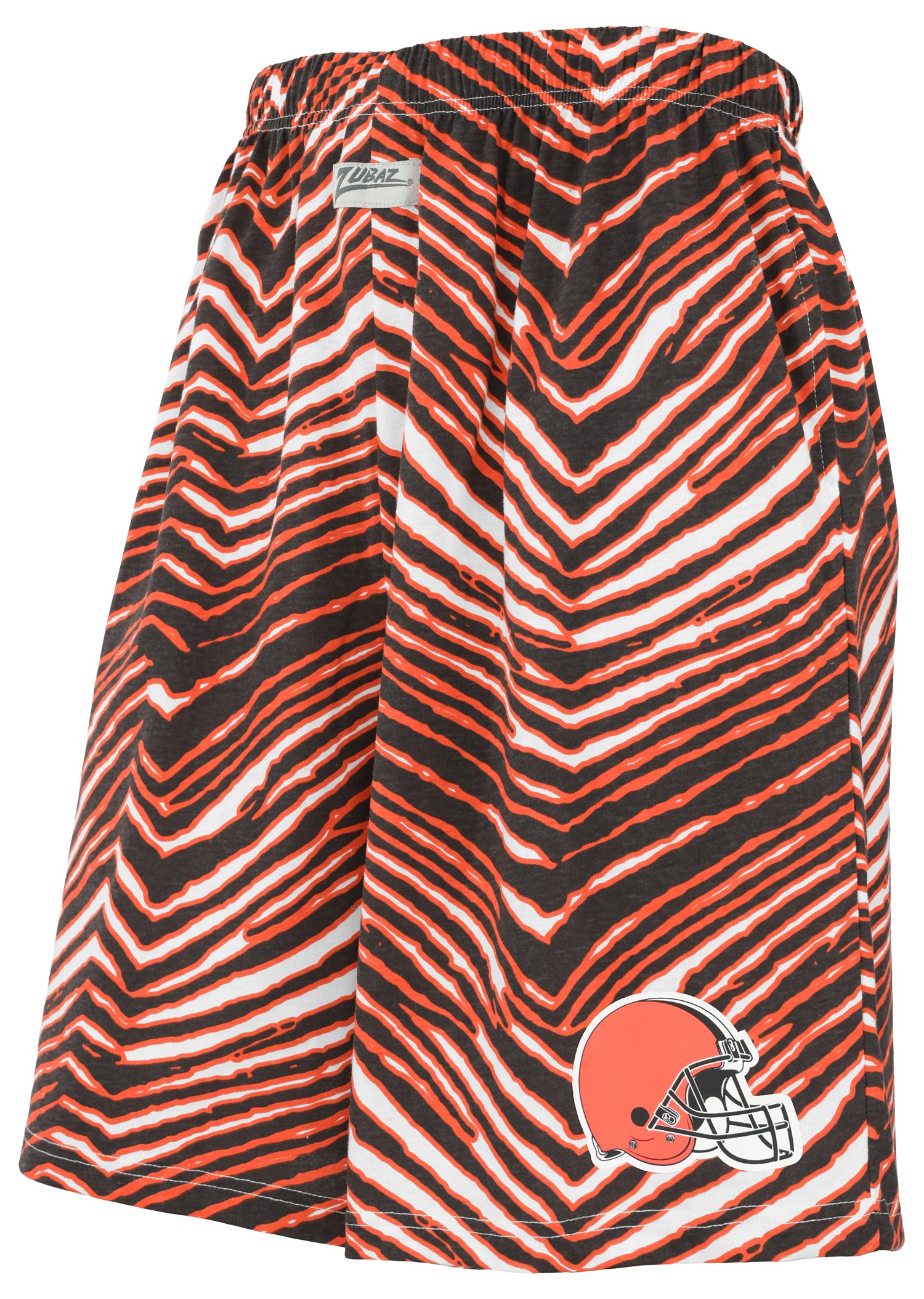 Zubaz NFL Men's Zebra Print Shorts with Team Logo, Cleveland Browns