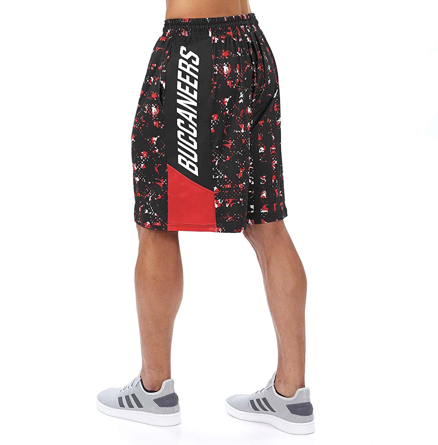 Zubaz NFL Men's Tampa Bay Buccaneers Color Grid Shorts