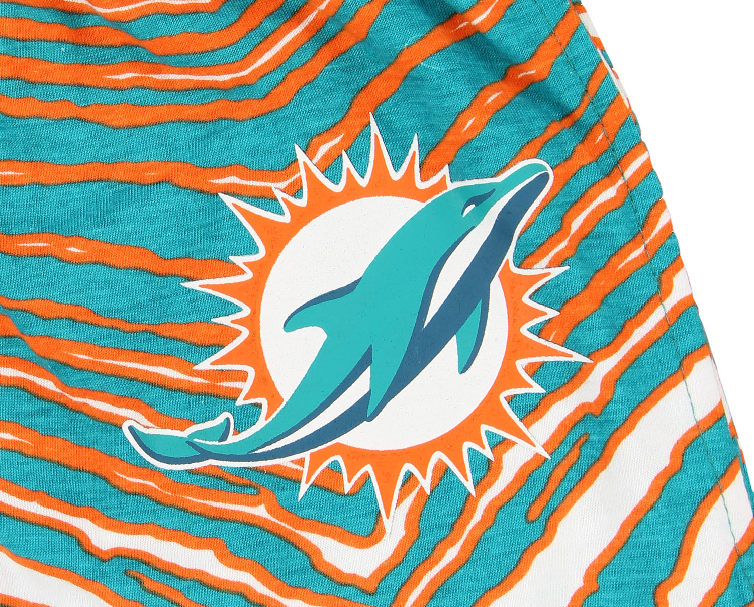 Zubaz Miami Dolphins NFL Men's Zebra Left Hip Logo Lounge Pant