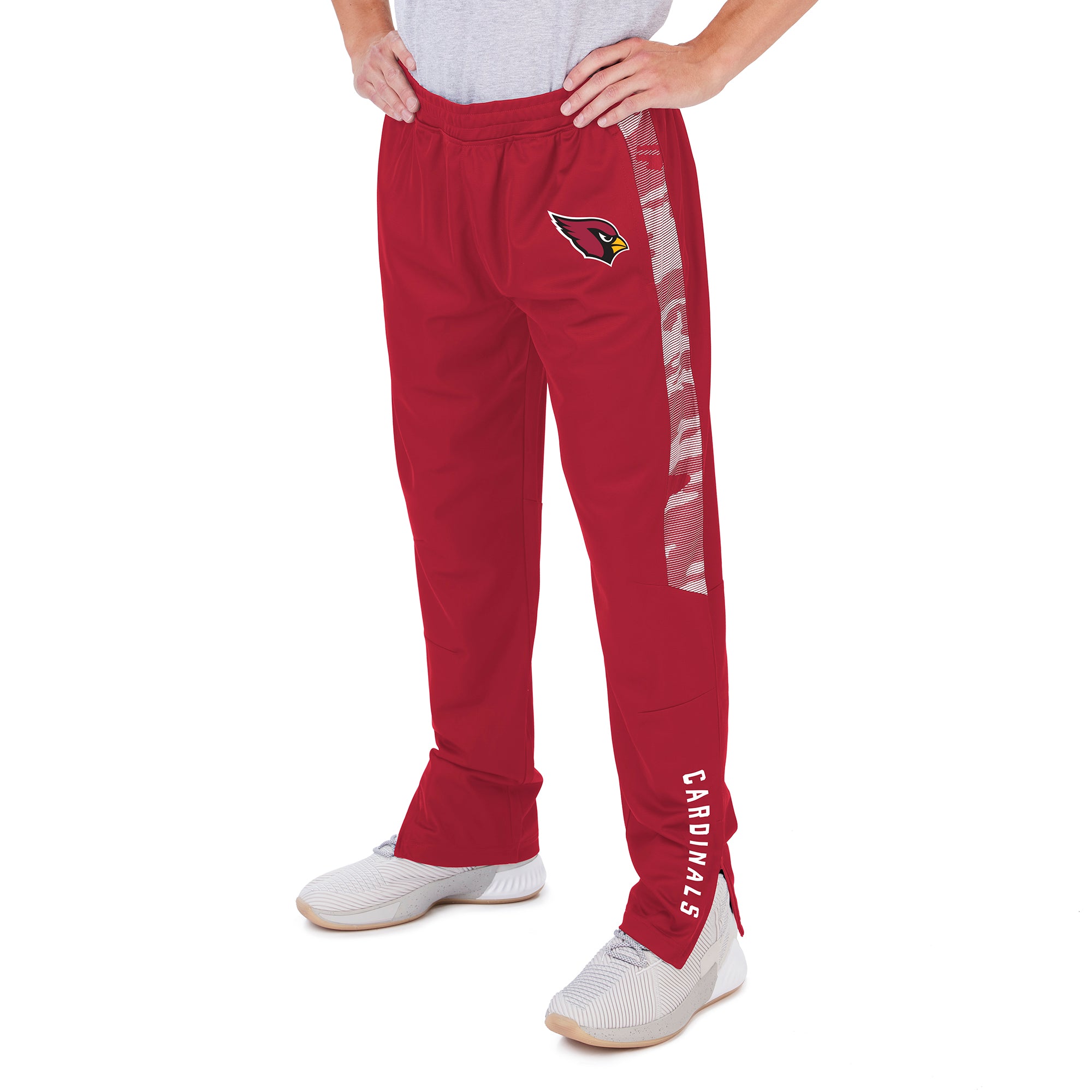 Zubaz NFL Men's Arizona Cardinals Track Pants W/ Camo Lines Side Panels