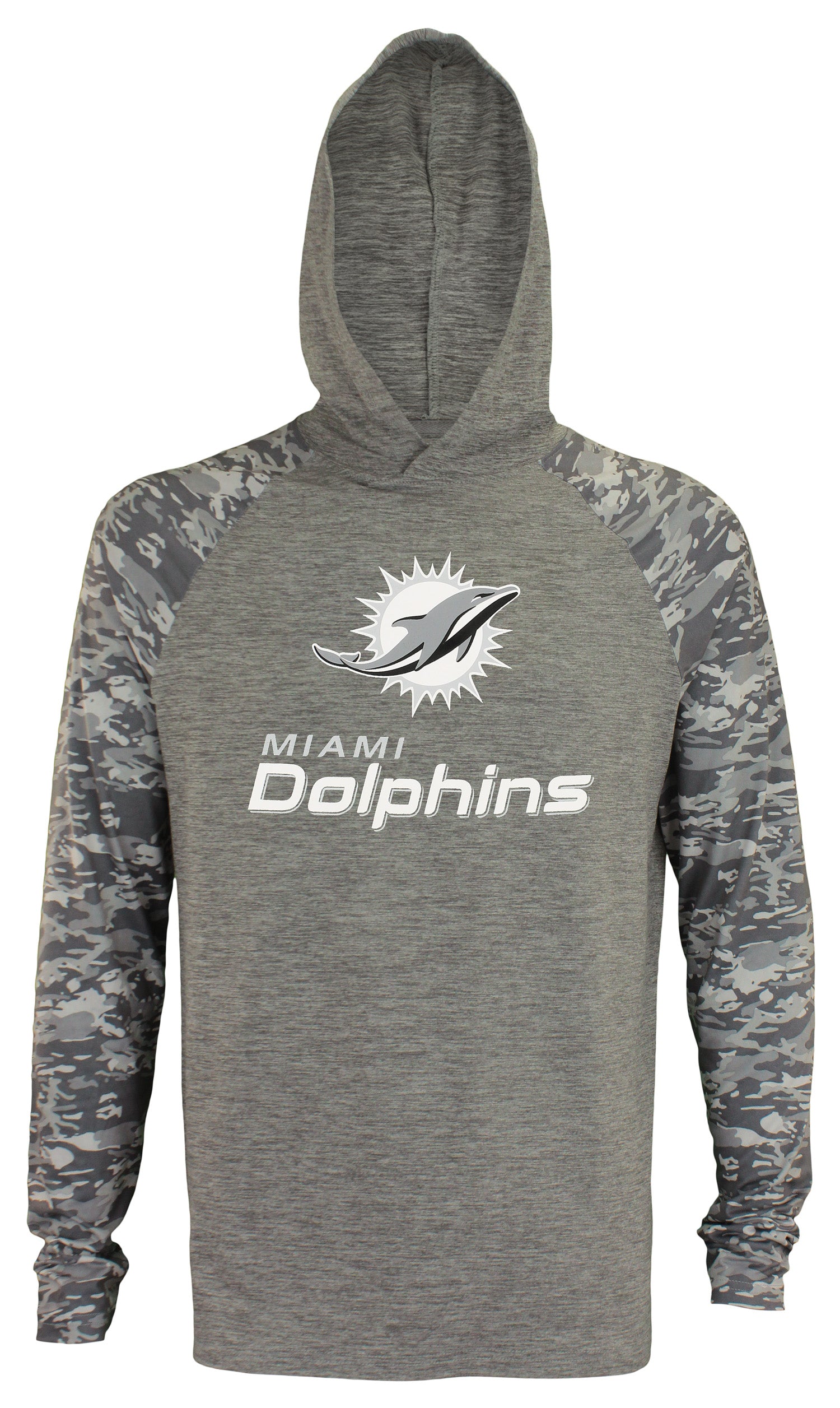 Zubaz NFL Miami Dolphins Lightweight Long Sleeve Space Dye Hoody