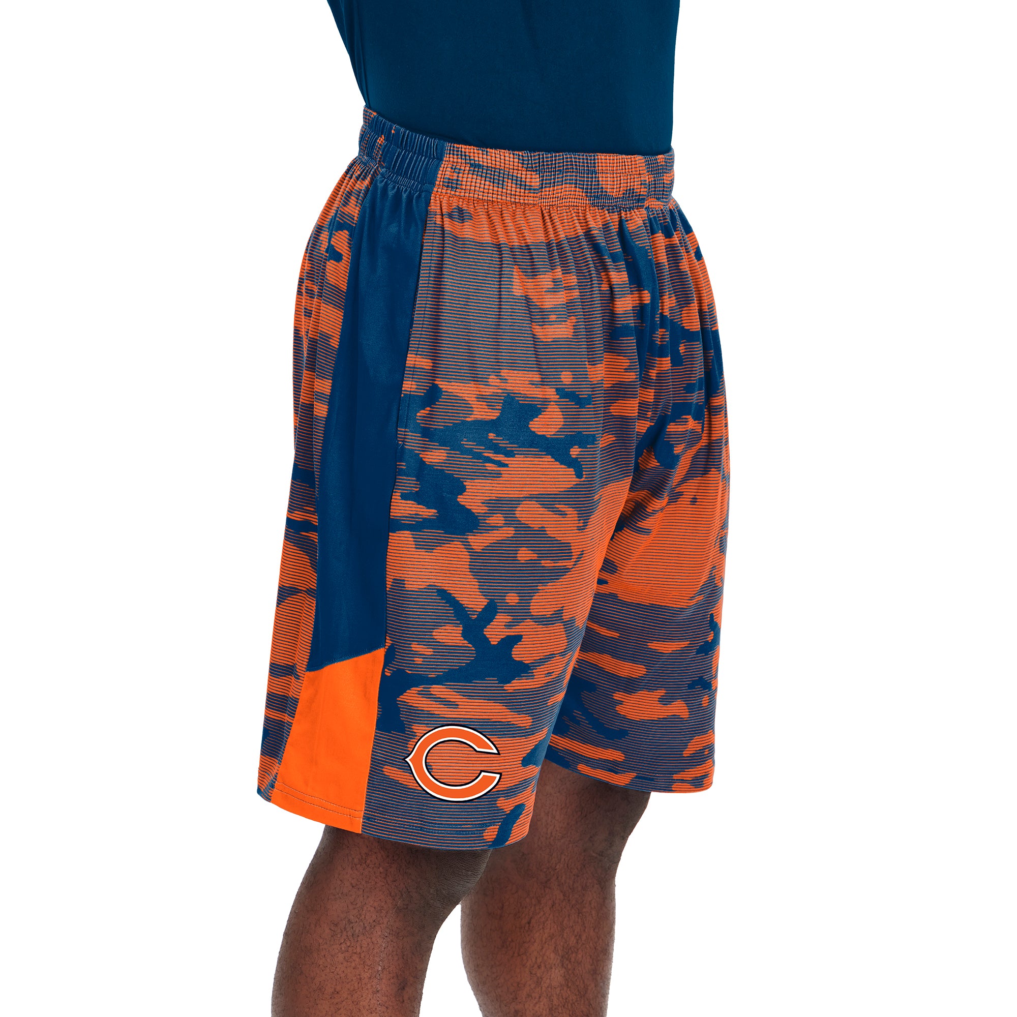 Zubaz Men's NFL Chicago Bears Lightweight Shorts with Camo Lines