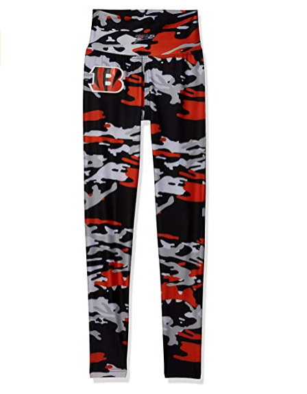 Zubaz NFL Women's Cincinnati Bengals Camo Print Legging Bottoms