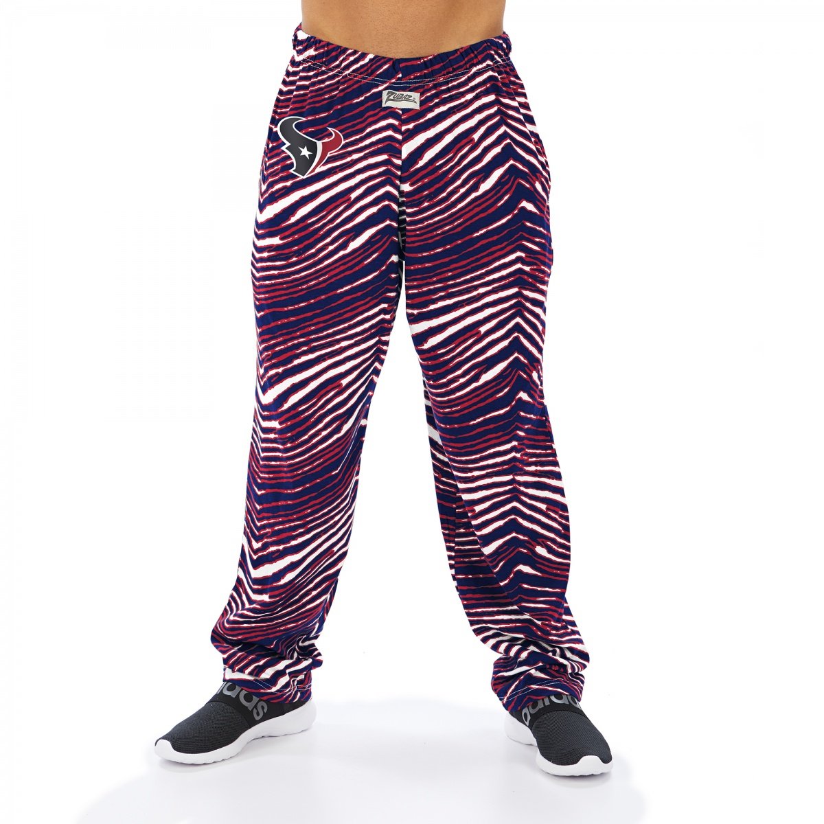 Zubaz NFL Men's Houston Texans Classic Zebra Print Team Logo Pants