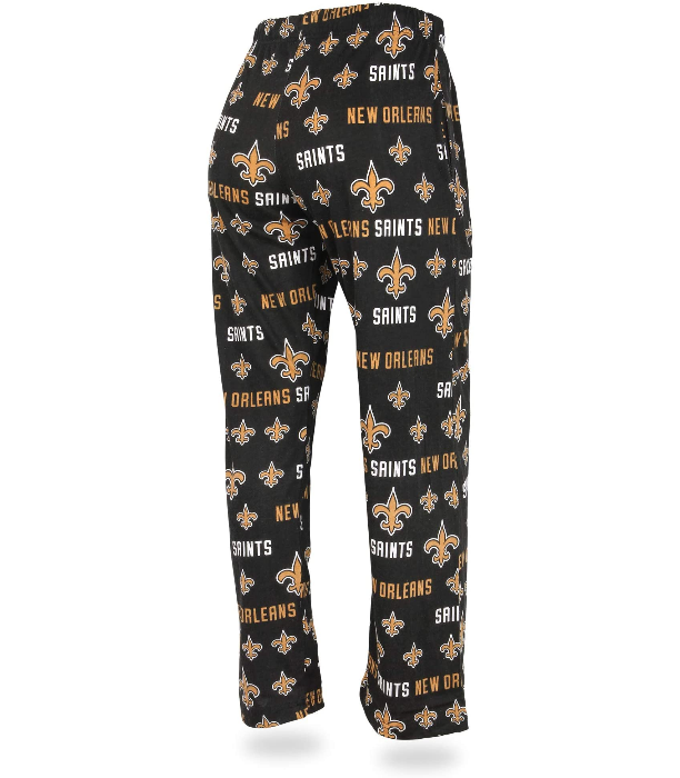 Zubaz NFL Women's New Orleans Saints Comfy Lounge Pants, Black