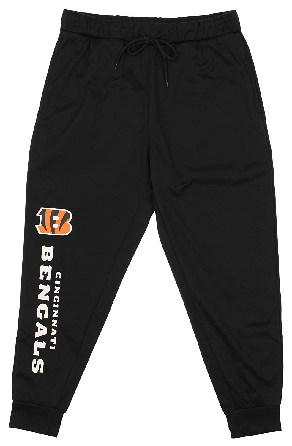Zubaz NFL Cincinnati Bengals Men's Poly Fleece Jogger, Black