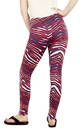 Zubaz NFL Women's New England Patriots Team Color Tiger Print Leggings Pants