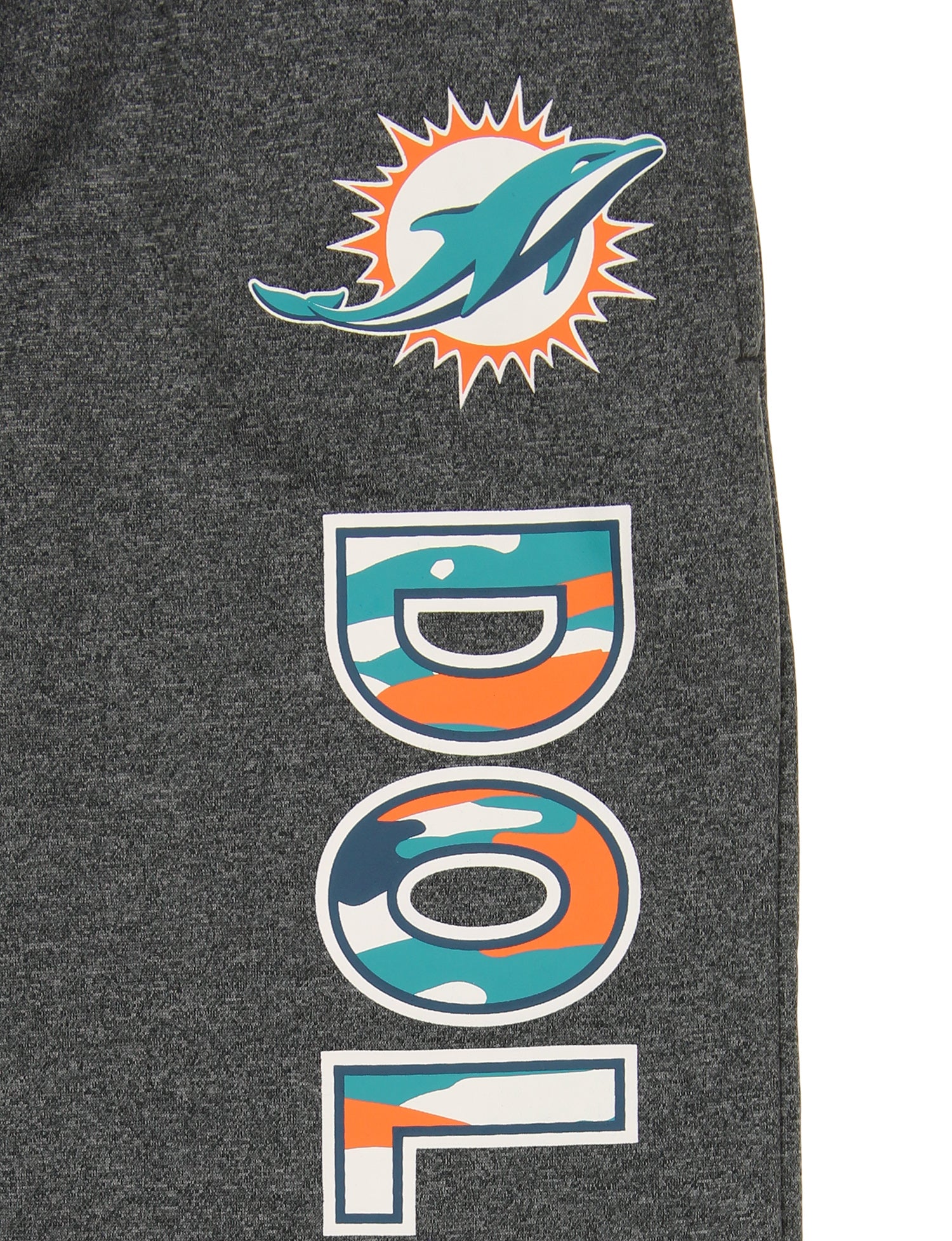 Zubaz NFL Men's Miami Dolphins Poly Fleece Dark Heather Gray Sweatpants
