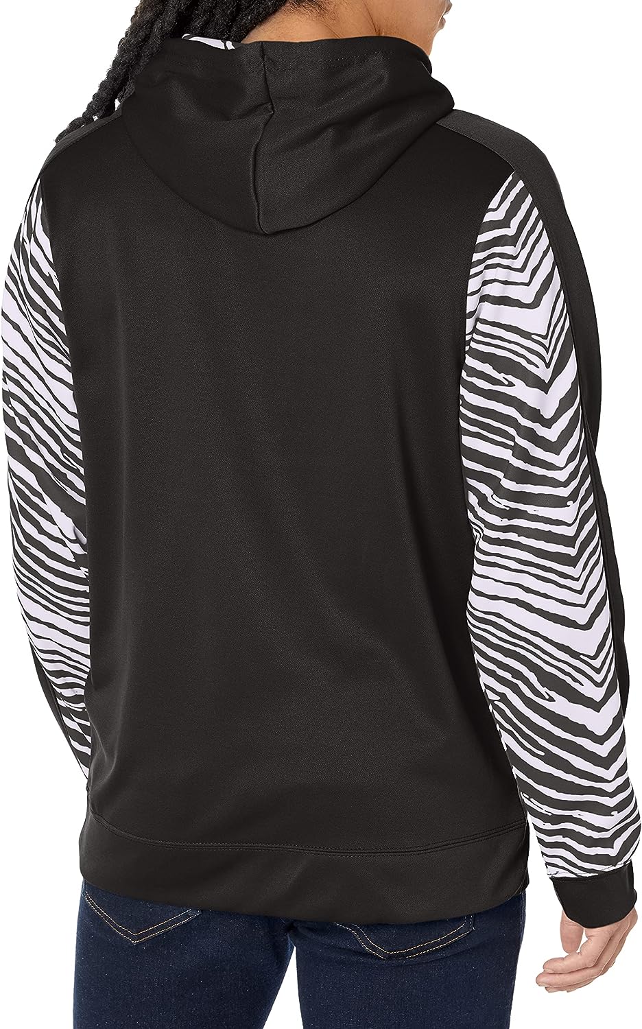 Zubaz NFL Men's Las Vegas Raiders Team Color with Zebra Accents Pullover Hoodie