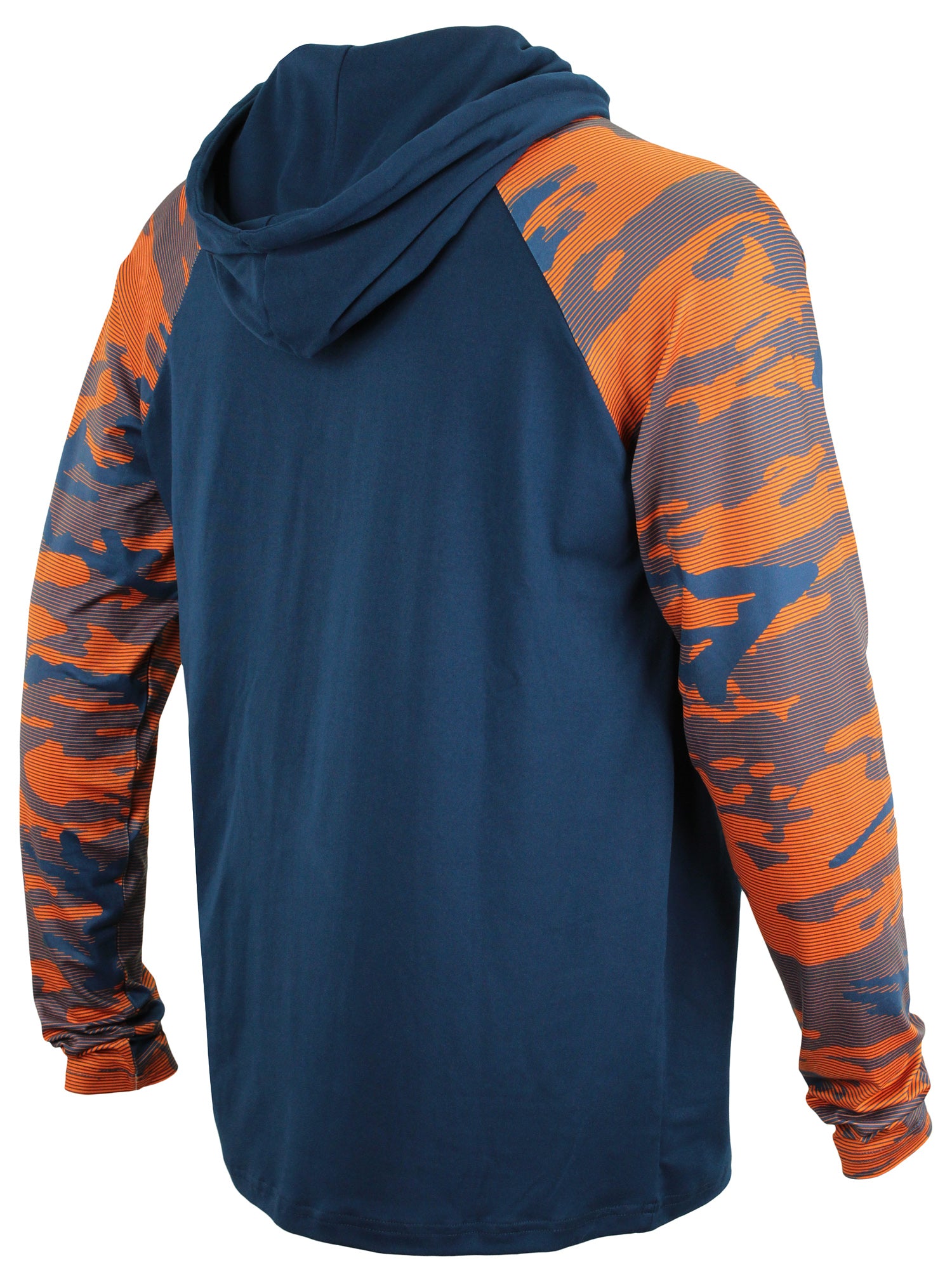 Zubaz NFL Men's Denver Broncos Team Color Block 1/4 Zip Hoodie W/ Camo Lines