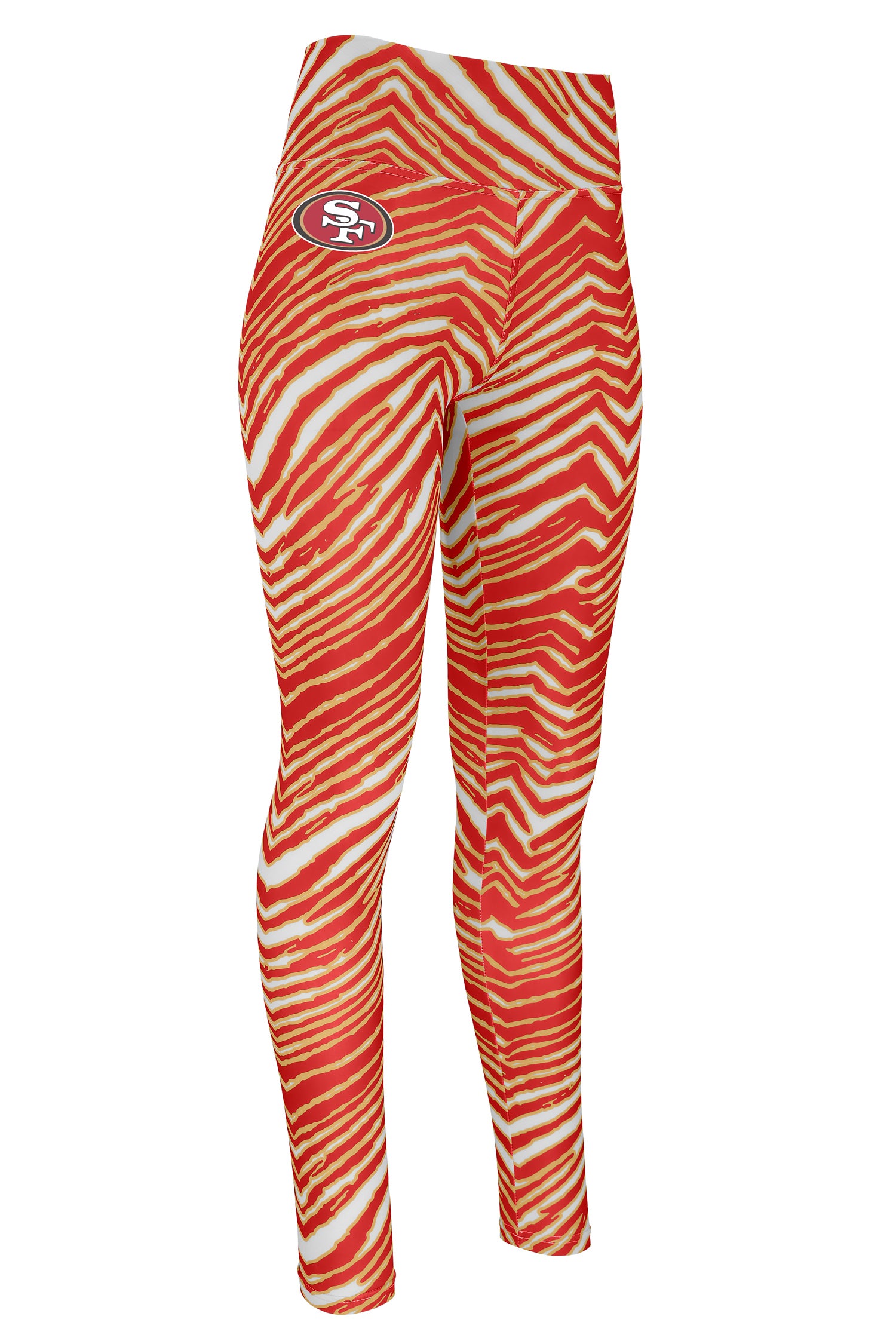 Zubaz NFL Women's Basic Zebra Print Legging, San Francisco 49ers