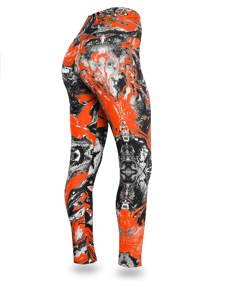 Zubaz NFL Women's Cincinnati Bengals Team Swirl Leggings