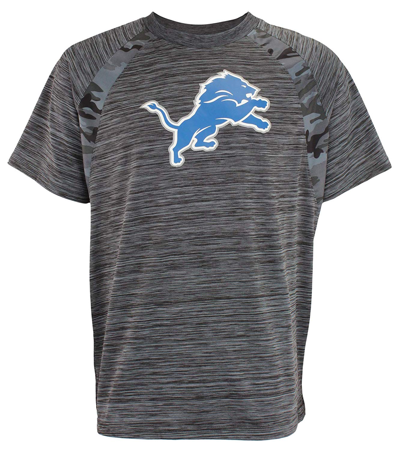 Zubaz NFL  DET LION TONAL CM SD TEE LARGE