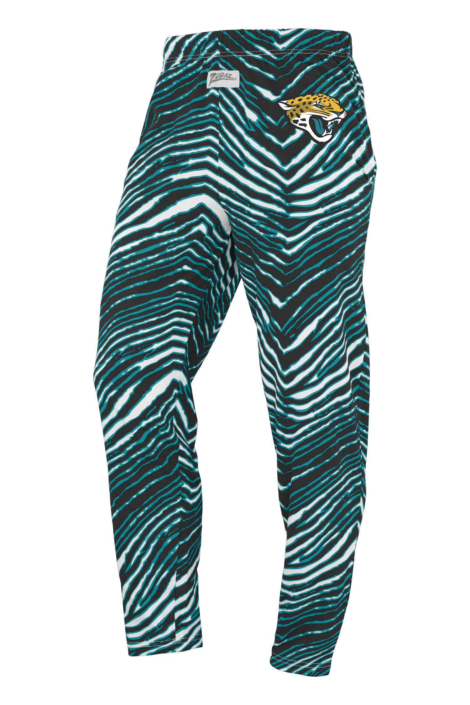 Zubaz NFL Adult Unisex Z88 Zebra Pants, Jacksonville Jaguars For Men and Women