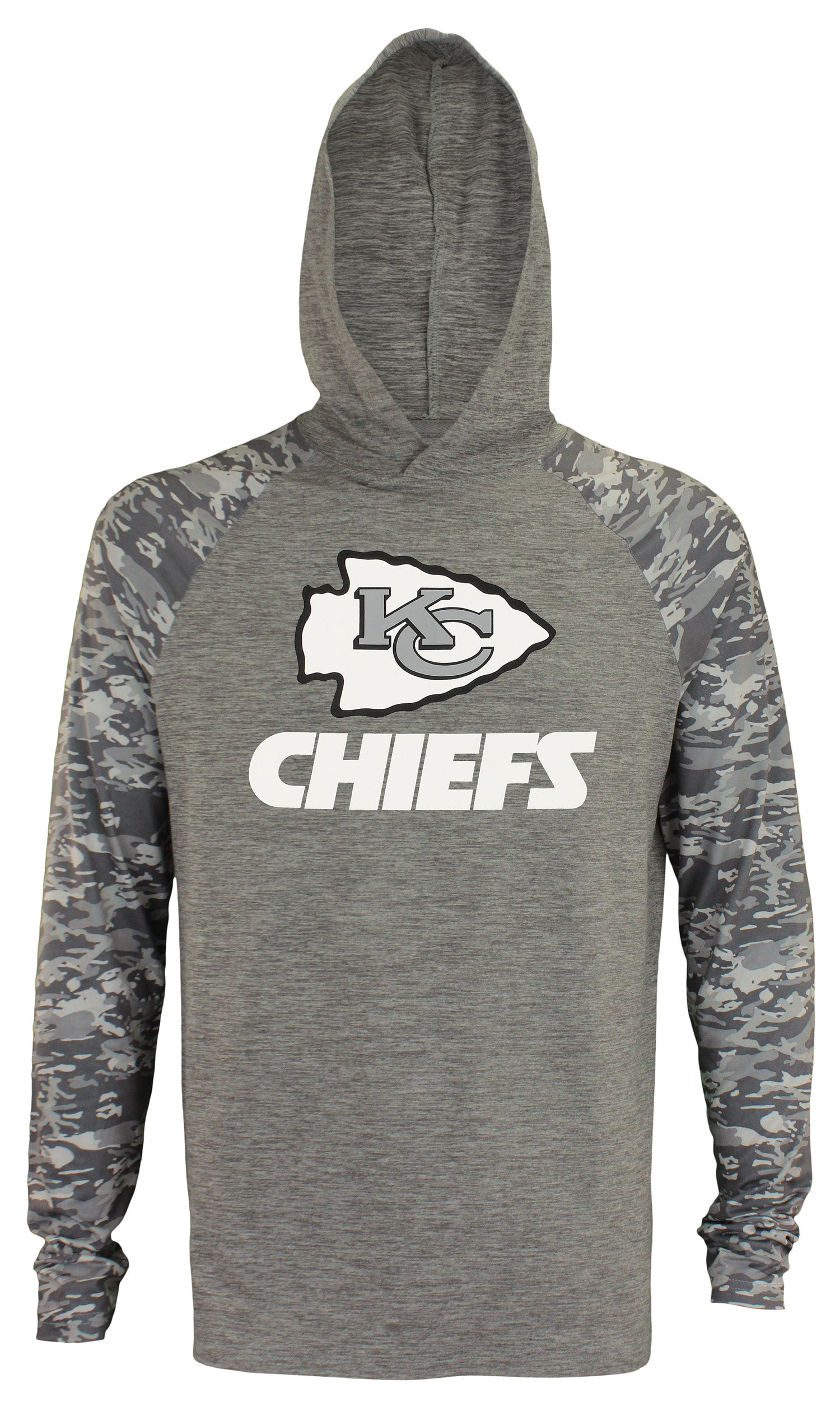 Zubaz NFL Kanasa City Chiefs Lightweight Long Sleeve Space Dye Hoody