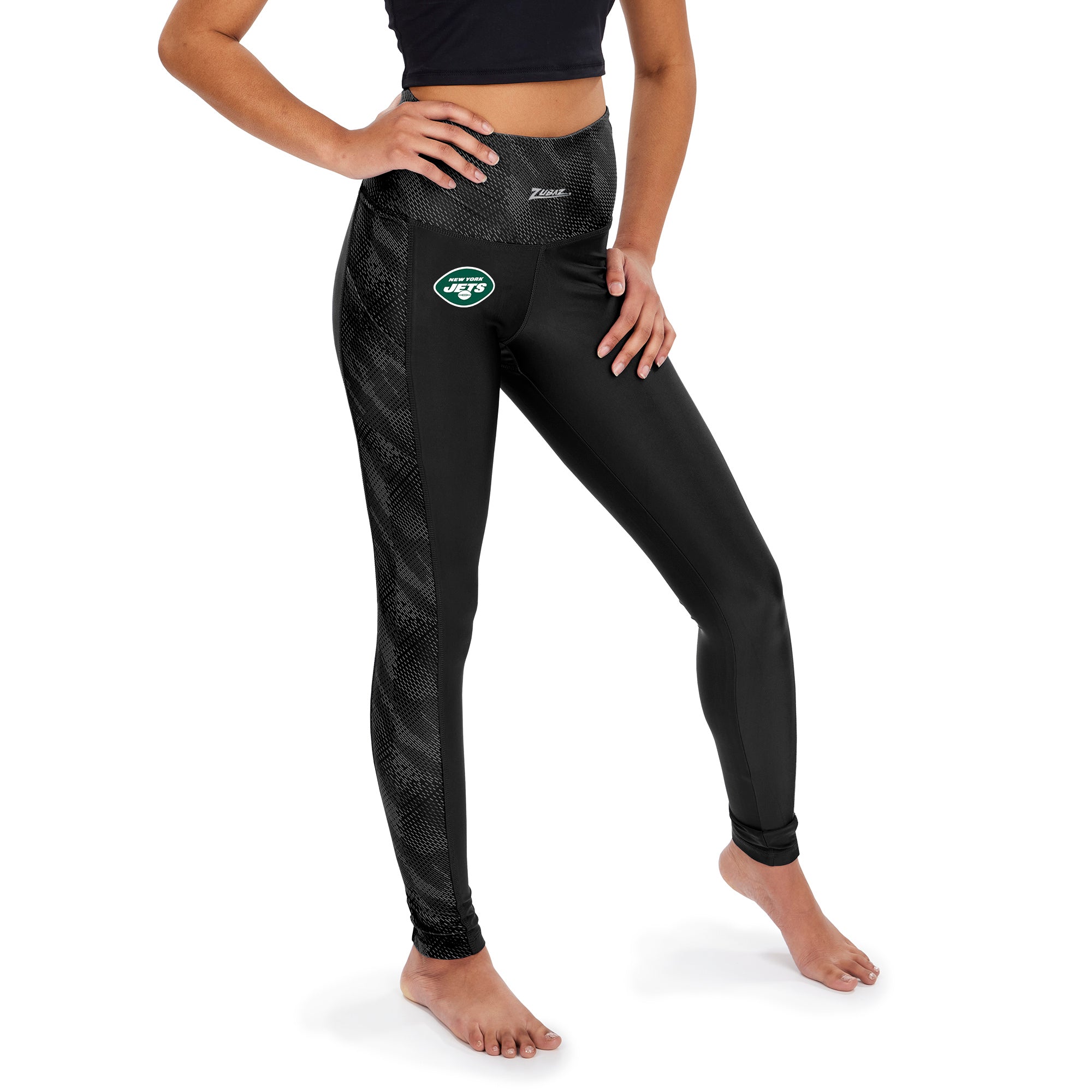 Zubaz NFL Women's New York Jets Elevated Viper Accent Leggings