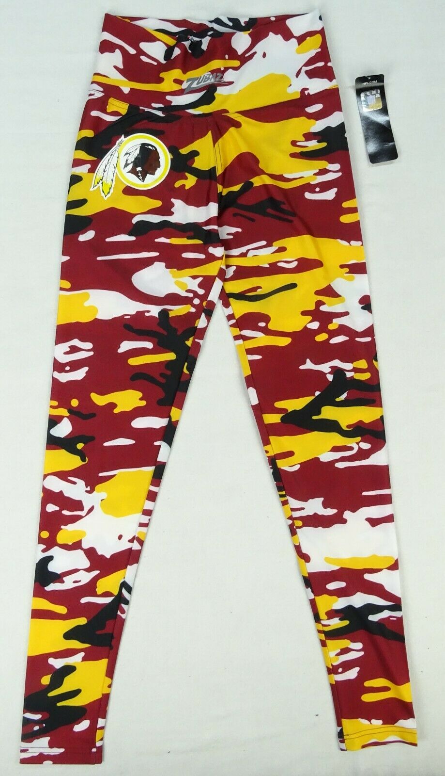 Zubaz Washington Footbal NFL Women's Camo Leggings, Maroon/Gold