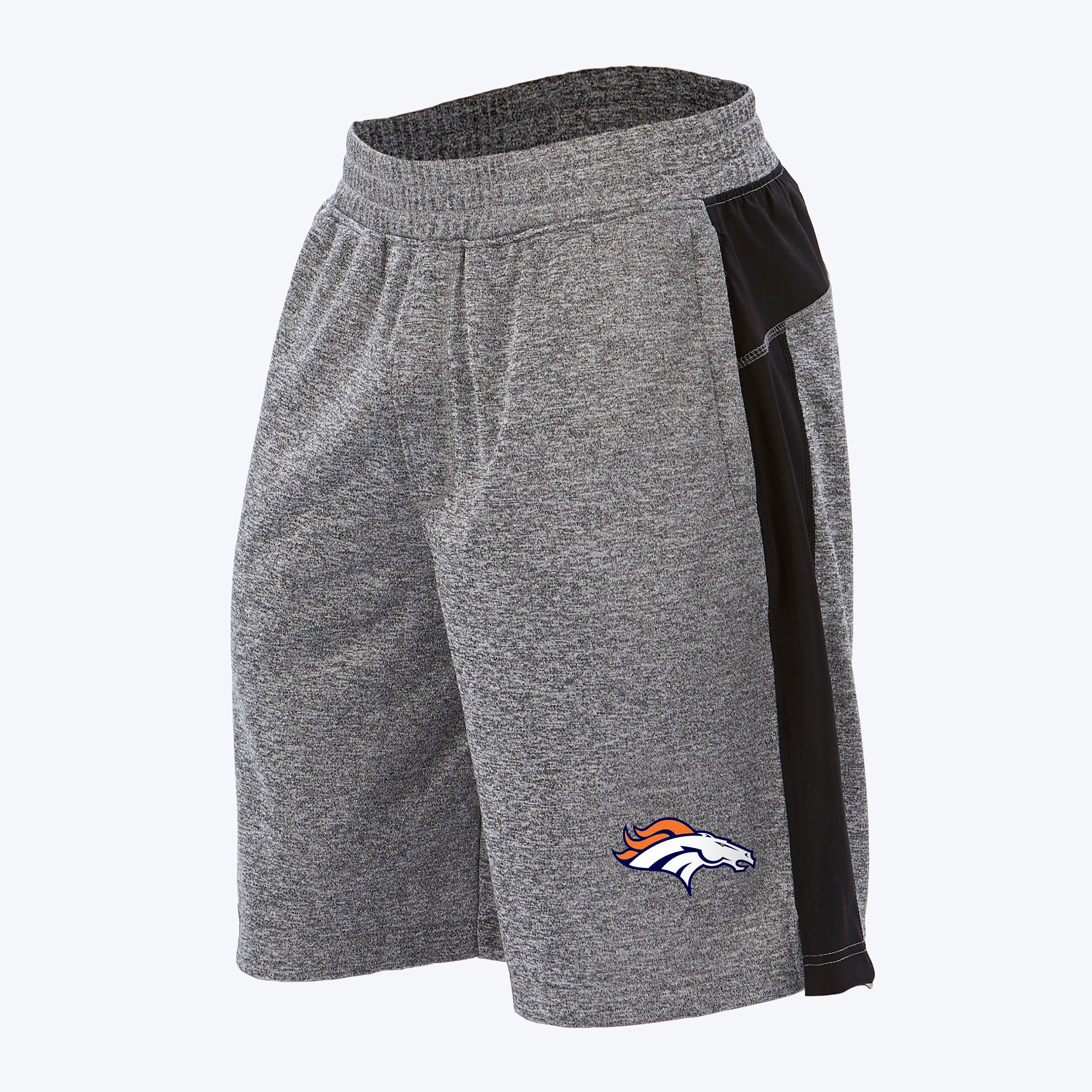 Zubaz NFL Men's Denver Broncos Heather Gray French Terry Shorts