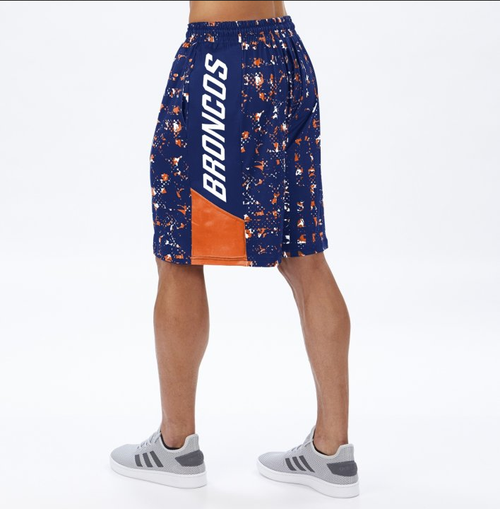 Zubaz NFL Men's Denver Broncos Color Grid Shorts