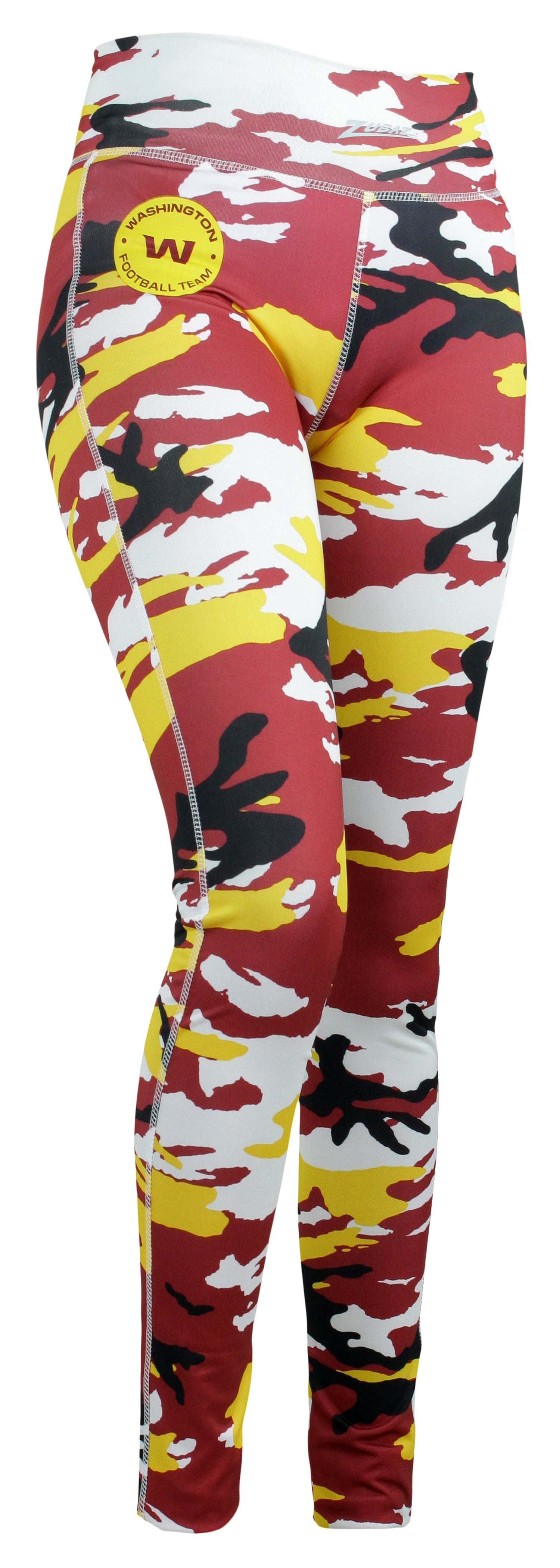 Zubaz NFL Women's Washington Football Team Camo Leggings, Maroon/Gold