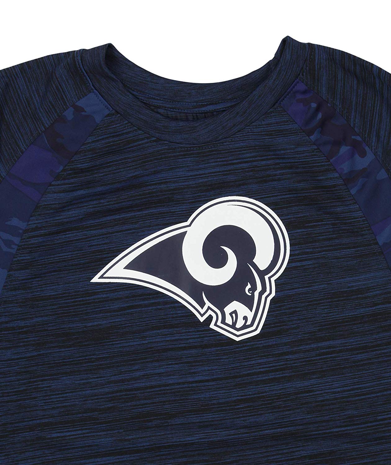 Zubaz NFL Men's Los Angeles Rams Tonal Camo Raglan T-Shirt
