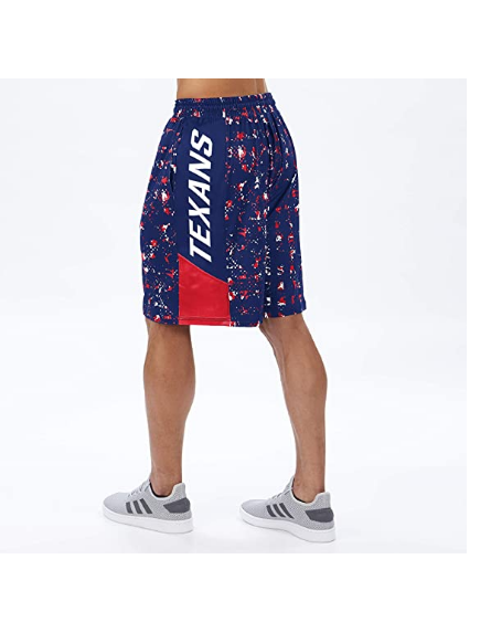 Zubaz NFL Men's Houston Texans Color Grid Shorts