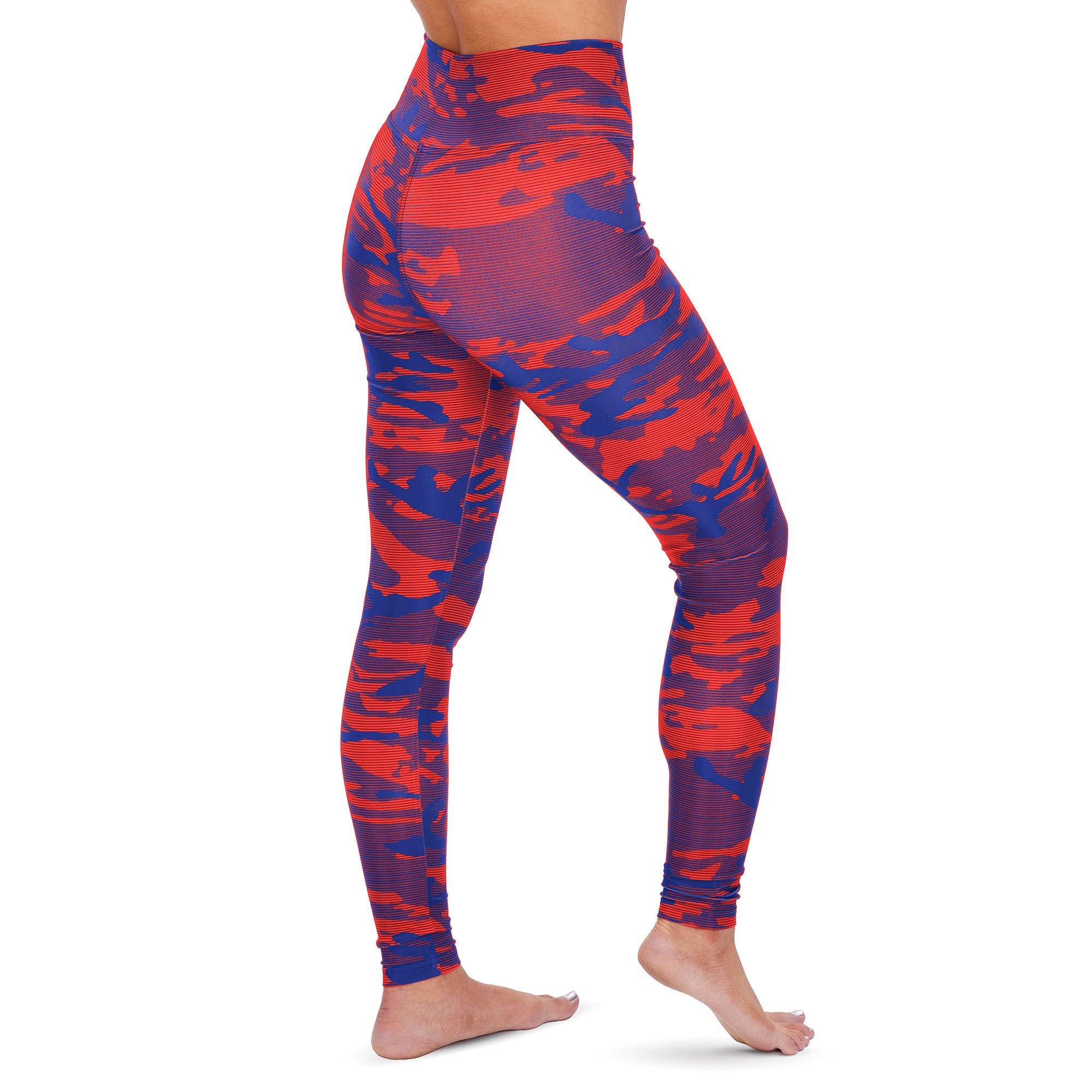 Zubaz Women's NFL Buffalo Bills Marled Camo Lines Leggings