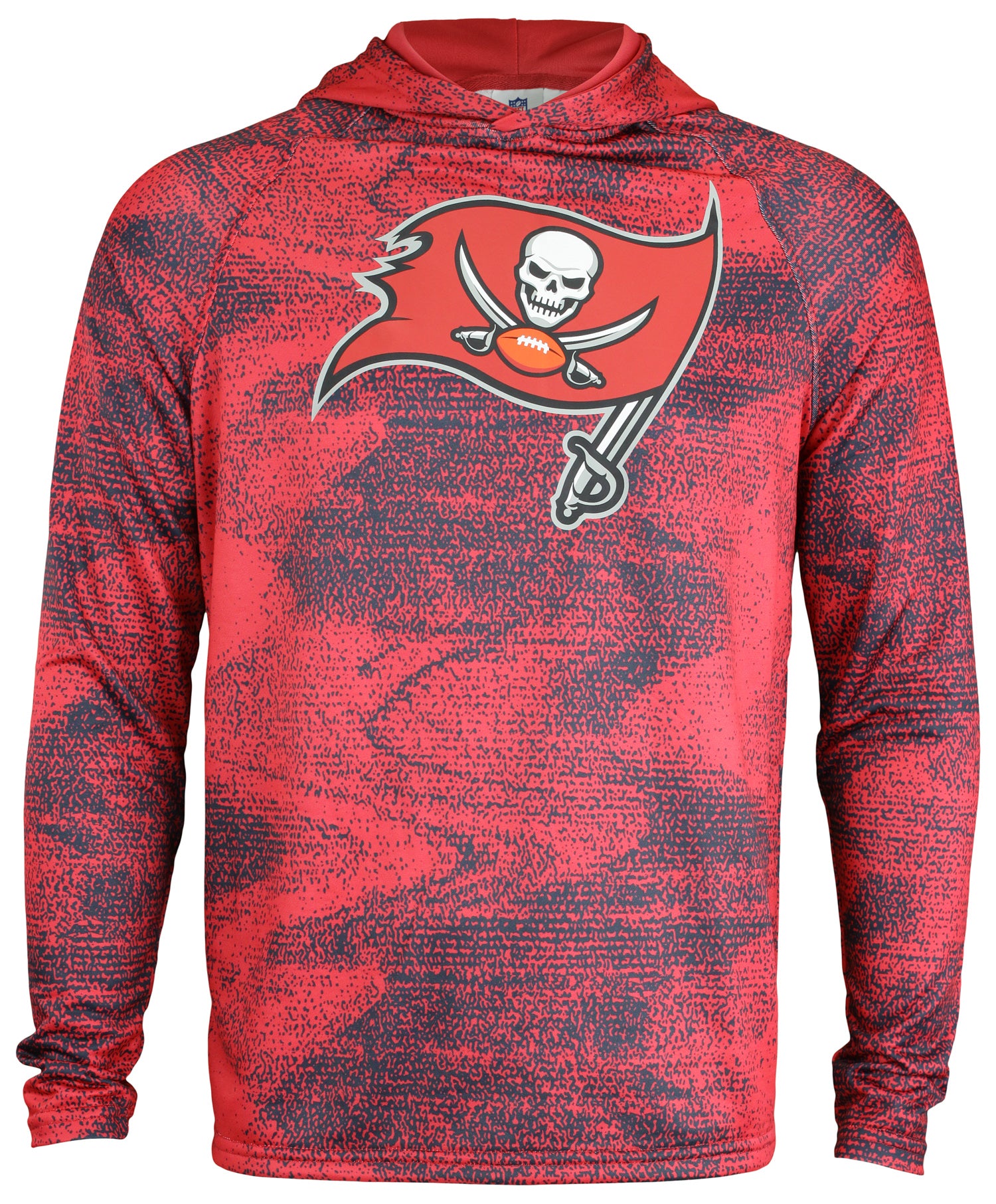 Zubaz NFL Men's Tampa Bay Buccaneers Static Body Lightweight French Terry Hoodie