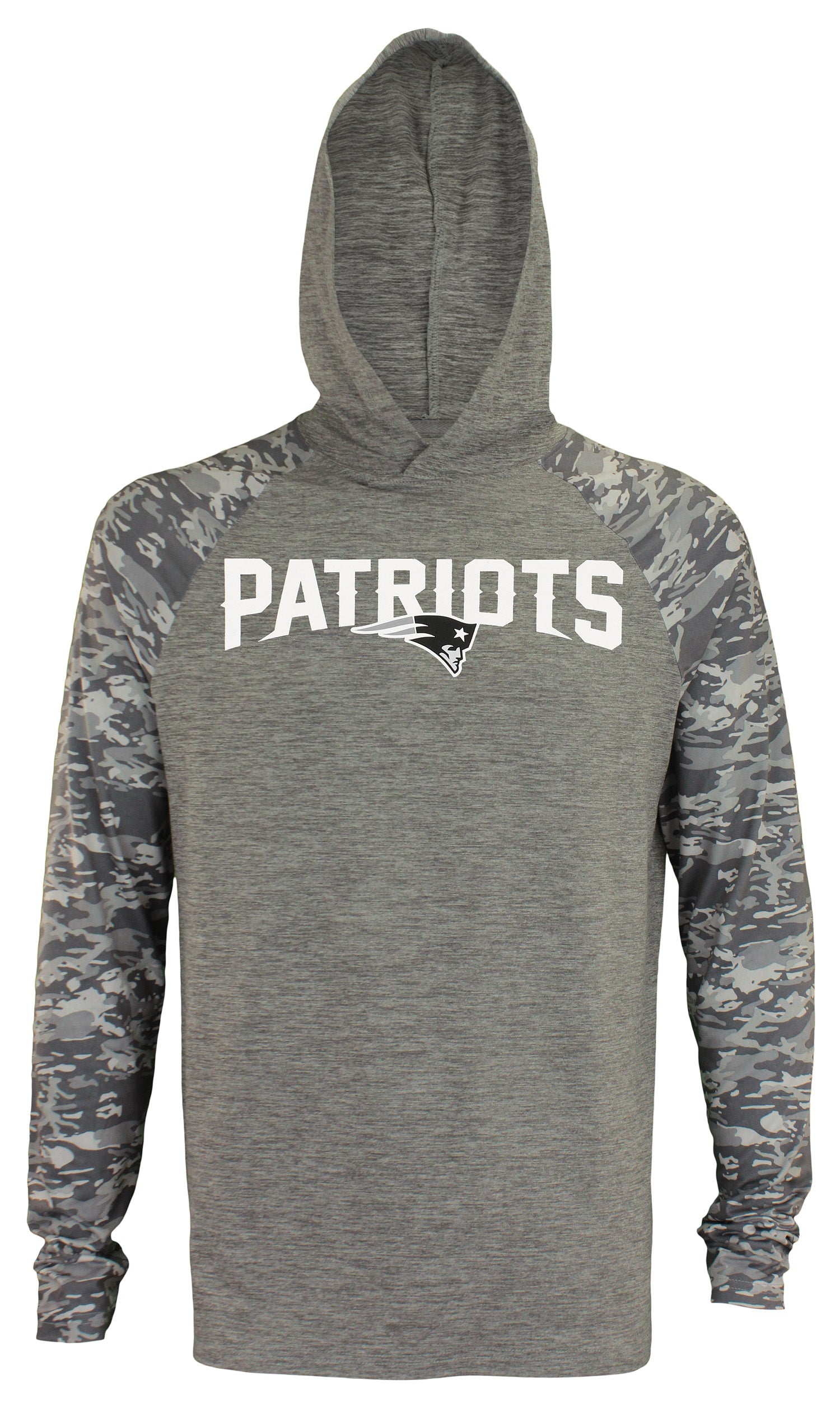 Zubaz NFL New England Patriots Lightweight Long Sleeve Space Dye Hoody