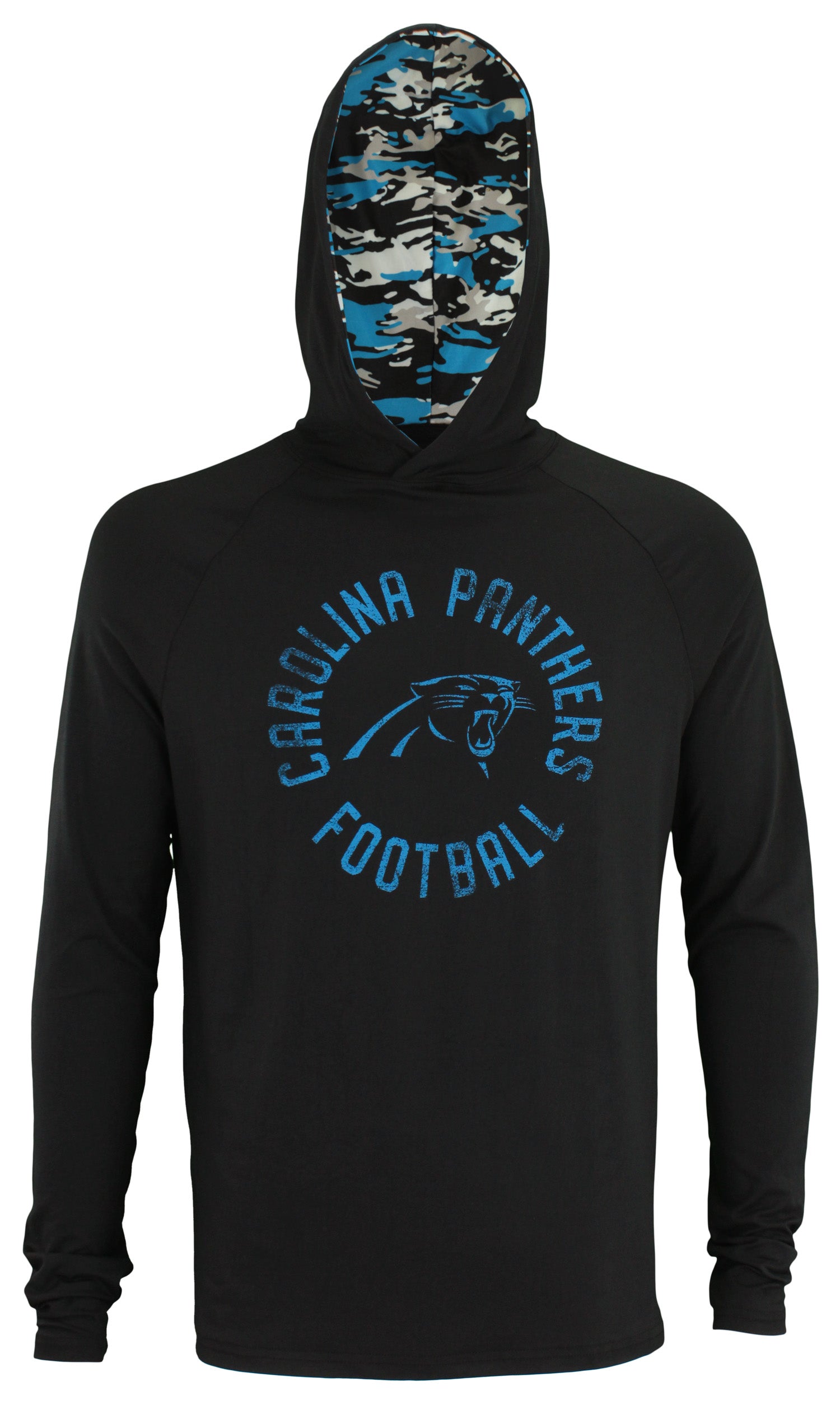 Zubaz NFL Carolina Panthers Lightweight Mini Camo Hoody