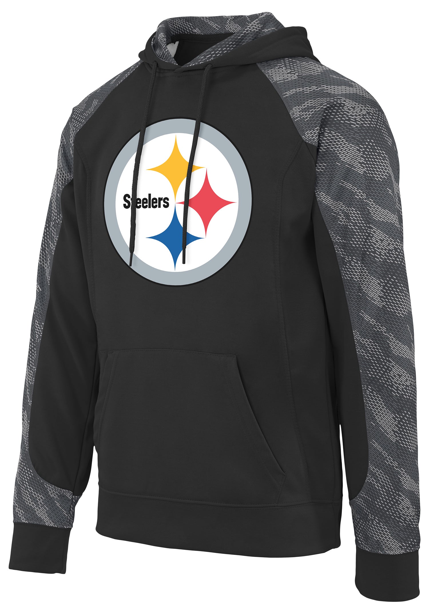 Zubaz NFL Men's Elevated Logo Viper Hoodie Pittsburgh Steelers