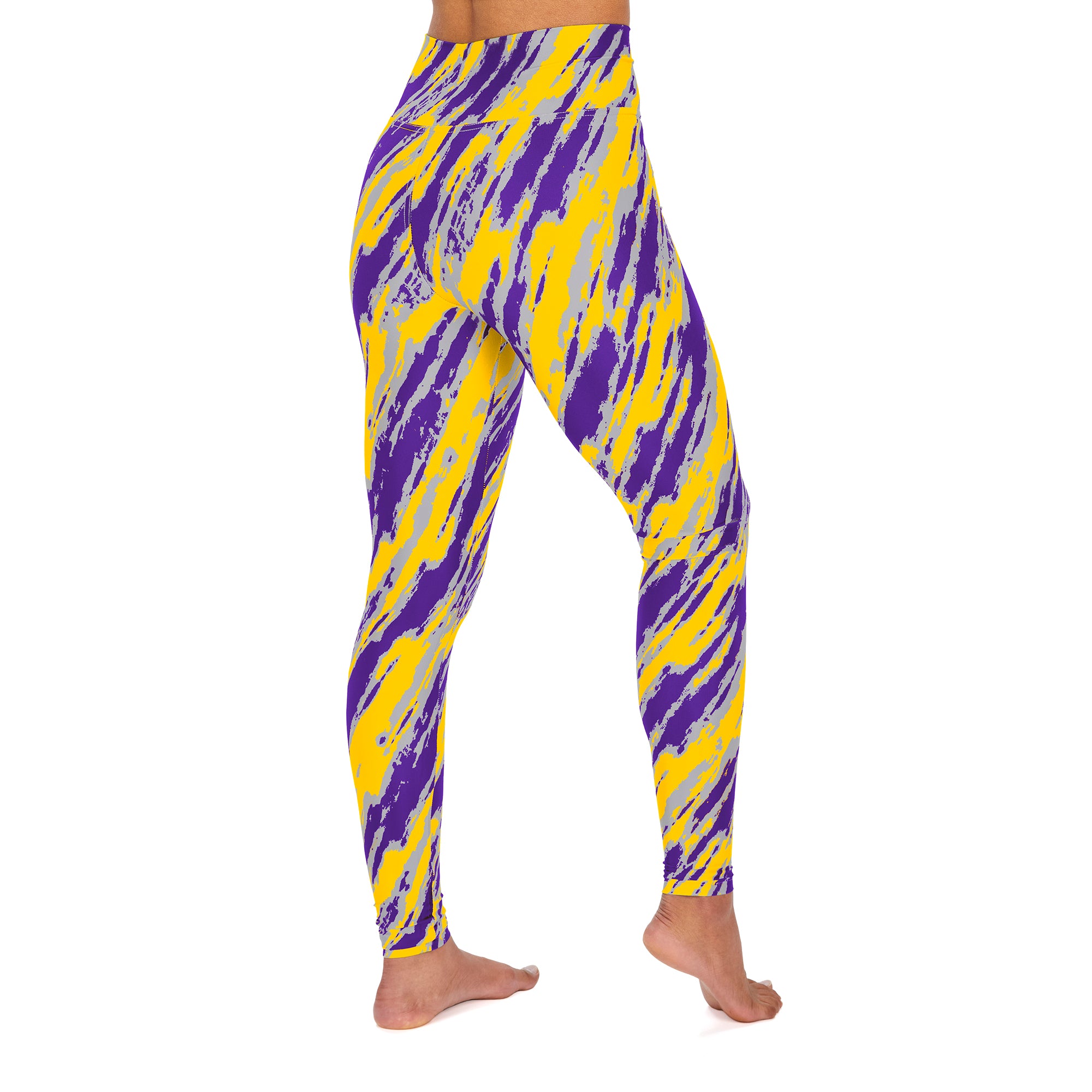 Zubaz NFL Women's Minnesota Vikings Diagonal Streak Leggings