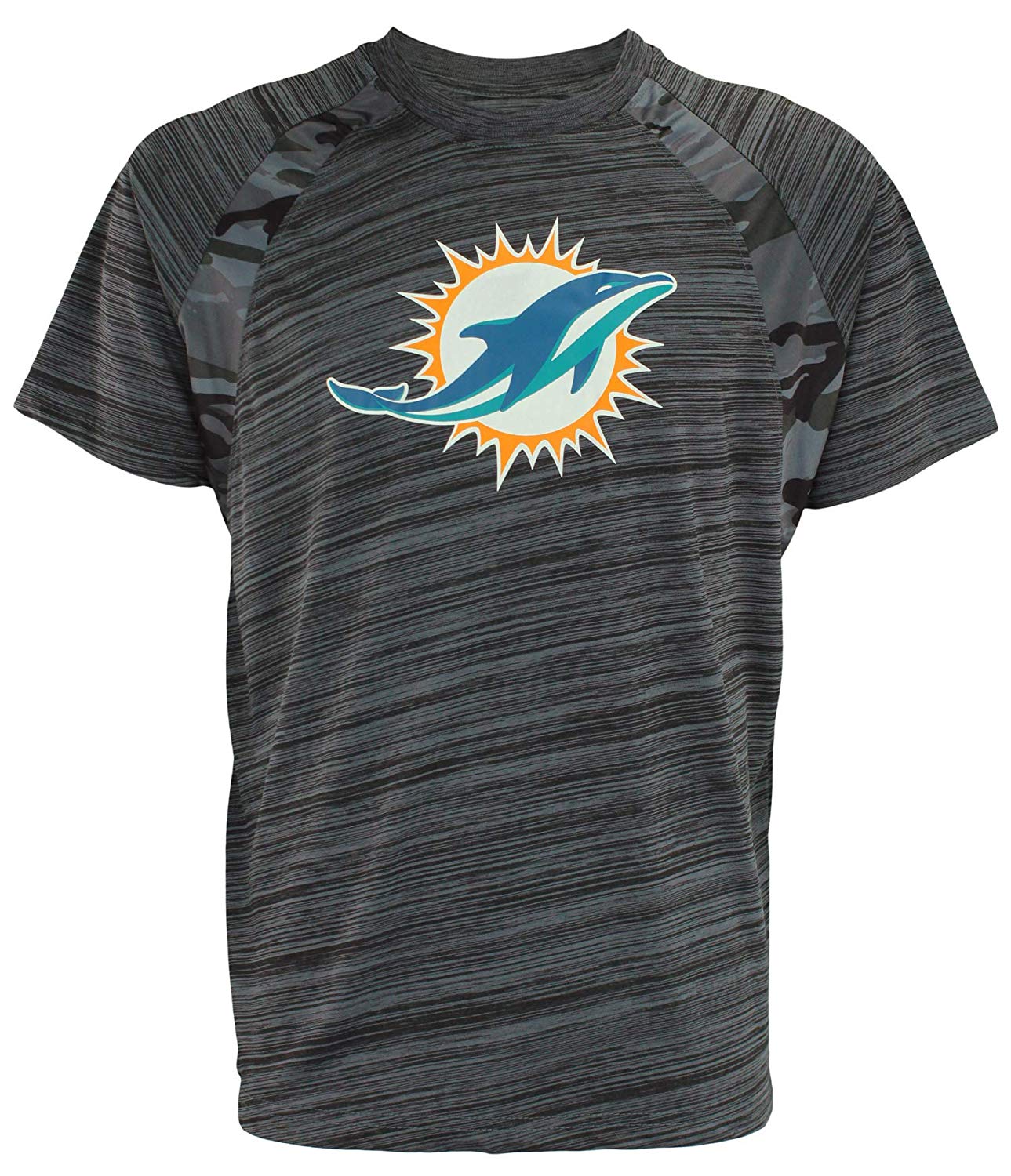 Zubaz NFL Men's Miami Dolphins Tonal Camo Raglan T-Shirt