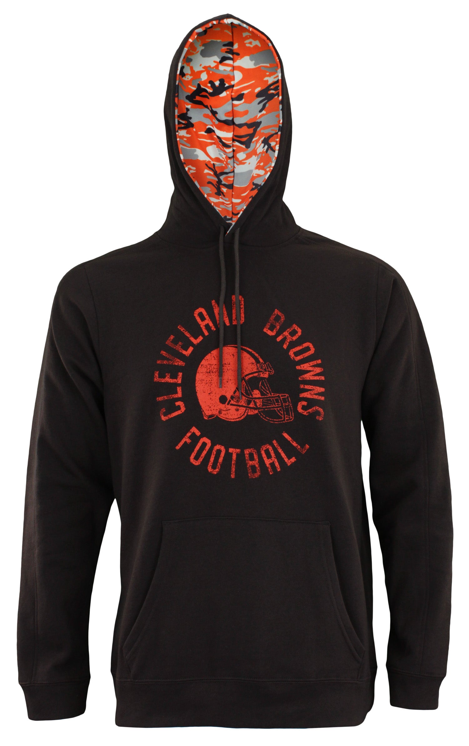 Zubaz NFL Men's Cleveland Browns Camo Lined Pullover Hoodie